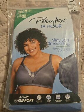 Playtex 18 Hour Silky Soft Smoothing Bra in Gray